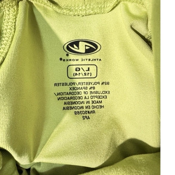 Athletic Works Womens Long Sleeve Mock Neck Top Green Dri-More Technology Size L - Picture 2 of 6